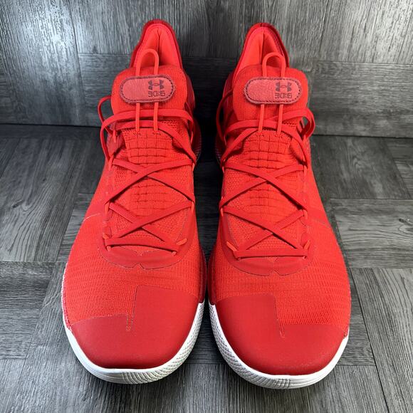 Under Armour Curry 6 Red Basketball Shoes Mens 18 3022893-605 Low Top Sneakers main image 4